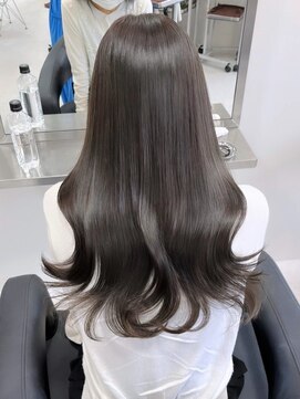 ベレーザ 渋谷(BELEZA) ba1088_透明感小顔アッシュブラックグレージュカラーウェーブ巻