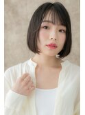 暗髪前下がり切りっぱなしぶつ切りボブ311Z戸田公園20代30代40代