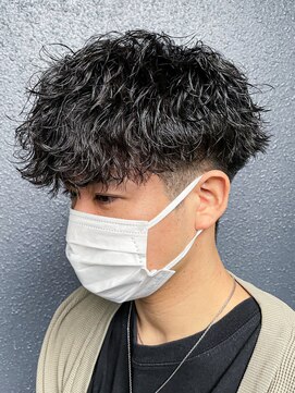 クオル 立川(QOL) 波巻きスパイラルパーマ無造作マッシュ波巻きパーマツーブロック