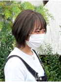 オリーブベージュ×ショート
