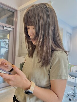 ワール(whirl.) ブリーチ無しグレージュカラーシルキーベージュ大人可愛い