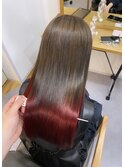 20代 30代 40代 ロングモテ髪グレーベージュニュアンスカラー