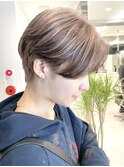 韓国風メンズミルクティーベージュダブルカラーハイトーンカラー