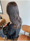 韓国風セミロング×グレージュ