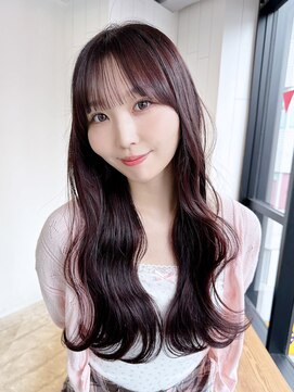 アイティーバイアルバム 松戸店(IT by ALBUM) オリーブカラー秋色透明感カラーウルフレイヤーロング_ba534331