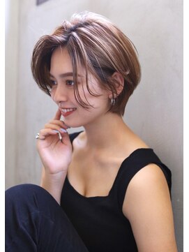 マルフェ 天王寺(marfe) 【marfe】大人ショート＿耳かけボブ＿前髪なしショート