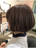 白髪暈しハイライト、60代以上のマダムにもナチュラルな仕上がり