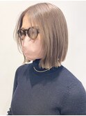 【モリオ松戸　石山】ハイトーン切りっぱなしボブ顔周りレイヤー