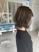 ニコフクオカヘアーメイク(NIKO Fukuoka Hair Make)&nbsp;福岡天神/20代30代/カットカラー/前髪カット/オリーブ/顔周り