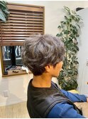 シャドウパーマ×シルバーグレージュ