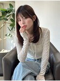 美髪レイヤーカット顔周りレイヤーミディアムレイヤー髪質改善
