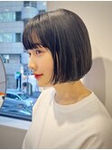黒髪/クラゲヘアー/オリーブグレー/小顔に見せるヘア［銀座］