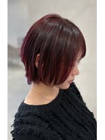 ヘアデザイン ファブロ(hair design FABRO.)&nbsp;【FABRO東】乾かすだけで決まる！ツヤ仕込みボルドーショート♪