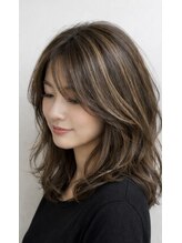 アルファ 深井店(ALPHA) ベージュハイライト×ブラウン