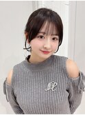 ロング顔周りレイヤーおくれ毛前髪カット_F41315