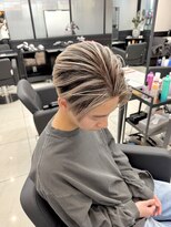 メンズラピス 栄店(Men's Lapis) メンズカットハイライトカラーセンターパートスタイル