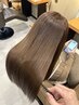 似合わせカット+髪質改善ストレート(縮毛矯正)+透明感カラー