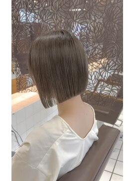 シエル ドゥ サワ(ciel de SAWA) ブリーチなしカラー◆オリーブベージュ/小顔レイヤーボブ