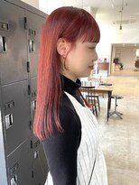 ヘアーアイストゥーレ(HAIR ICI TRE)&nbsp;ブリーチなしカラーピンクレッドラベンダーオレンジ  担当渡辺聖