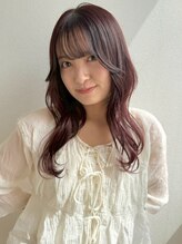 アモレット(amoretto)&nbsp;ピンクブラウン 20代 顔周りレイヤー 髪質改善 前髪カット