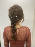 編みおろしアレンジ/結婚式ヘアセット