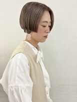 エンドリンク(endlink) センターパート×ラベンダーベージュボブ