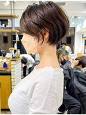 絶壁解消/ひし形/前下がり/大人ショートボブ/30代/40代★猪狩★