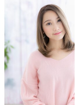 ミック ヘアアンドメイク アップ 駒込店(miq Hair&Make up) アシンメトリー内巻きワンカール外国人風インナーカラーc1