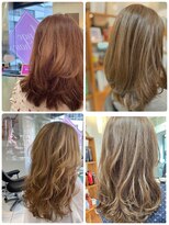 アンジュ ヘアー(Ange hair) お気に入り　イルミナカラーで作る脱白髪染めハイライト