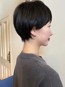 トップヘアー ガーデンヴィラ 安城(Garden Villa) 美人シルエットショートボブ/アッシュブラック/メンズライク