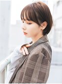 耳掛け、ナチュラル、レイヤー、ショートヘア