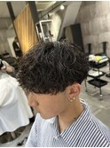 波巻きスパイラルパーマ刈り上げマッシュ名古屋栄メンズカット