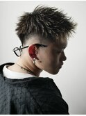 フェード短髪アップバングショート刈り上げツーブロック