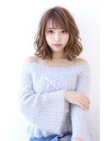 オーロ 緑地公園店(ORO)&nbsp;ことりベージュローライト大人かわいい小顔スリークボブ大人ボブ