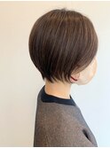 透明感カラーのショートボブ