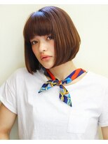 エムスラッシュ アヴェダ 自由が丘(M.SLASH AVEDA)&nbsp;■厚めバング暗めカラーレトロ大人ボブM.SLASH自由が丘26-5★