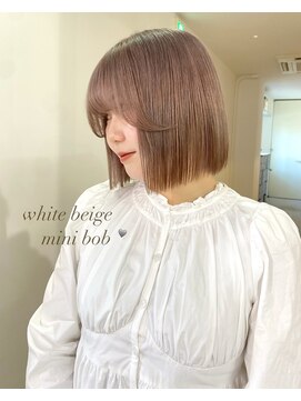 ニコフクオカヘアーメイク(NIKO Fukuoka Hair Make) 【NIKO】クリーミーベージュとミニボブ♪