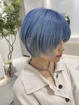 アールプラスヘアサロン(ar+ hair salon) ショートヘア×ミントブルー