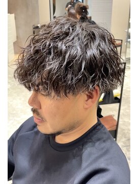 ブルニール 心斎橋(BLEUNIR) 波巻きスパイラルパーマビジネスパイラルパーマメンズマッシュ