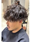 波巻きスパイラルパーマビジネスパイラルパーマメンズマッシュ
