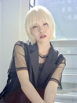 エムスラッシュ アヴェダ 自由が丘(M.SLASH AVEDA) ぱっつん前髪/マッシュウルフ/ハイトーンカラー/自由が丘