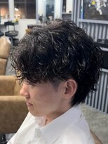 レブヘアー 河原町(LEVHAIR) メンズパーマ/スペインカールダークアッシュ/韓国マッシュ