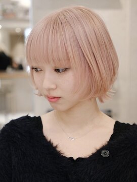 ピークアブー 原宿ハラカド(PEEK-A-BOO) ピンクベージュ/ピンクカラー/ウルフカット/ボブウルフ/春カラー