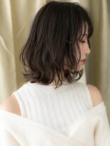 カバーヘア ブリス 上尾西口店(COVER HAIR bliss) 大人美人ウェットスタイル黒髪外ハネボブパーマ314X上尾30代!