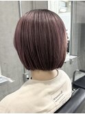 ミニボブ/アンブレラカラー/チェリーレッド/くすみベージュ/原宿