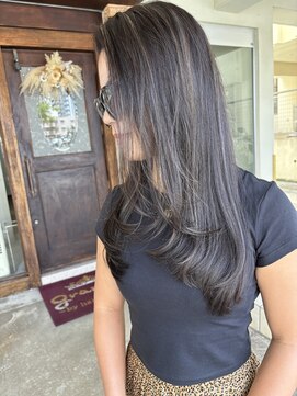 グランジュテ(grandjute) レイヤーカット★ハイライト★白髪ぼかし★髪質改善★カット