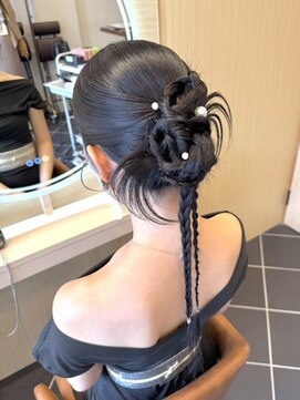 ファースト 清水店(first) 【ヘアセットサロンfrstLABO】カチモリ編み下ろしスタイル