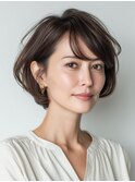 クラゲヘアー/小顔/ココアベージュ/オリーブグレー/川西