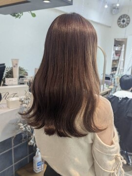 ナンバー エアロ 横浜(N° +aero) ブリーチなしダブルカラーでハニーベージュ