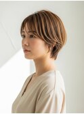 川越/ショート/ボブ/ハイライト/白髪ぼかし/白髪染め